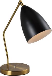 QUVIO Tafellamp modern Verstelbare kap Metaal Zwart en goud