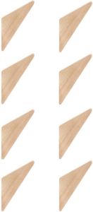 QUVIO Wandhaakje driehoek Hout Set van 7