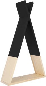 QUVIO Decoratieve Wandplank Driehoek Zwart
