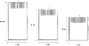 QUVIO Waxinelichthouder Set van 3 Glas