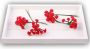 Rayher Hobby 12x stuks kleine rode roosjes van satijn 12 cm Hobby deco knutselen artikelen Kunstbloemen - Thumbnail 1
