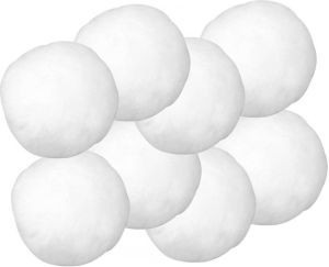Rayher Hobby 8x Witte Sneeuwballen 6 Cm Decoratiesneeuw
