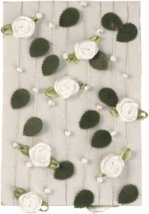 Rayher Hobby Witte rozen slinger 2 meter Kunstbloemen