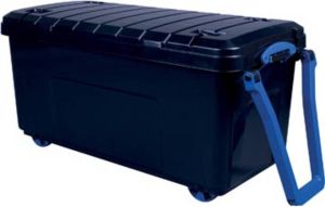 Really Useful Box 160 liter met wieltjes en handvat zwart
