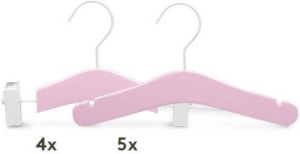 Relaxwonen Baby kledinghangers Set van 9 Roze Broek en kledinghangers extra stevig