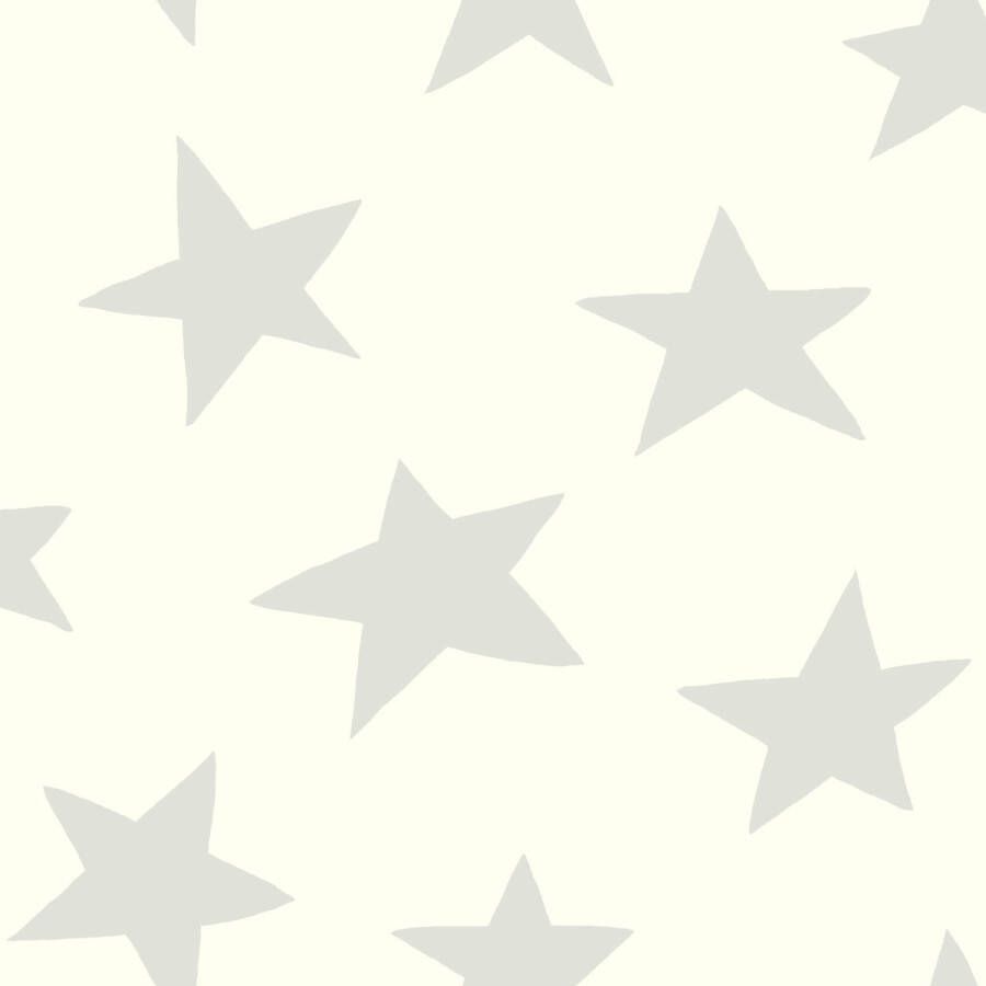 RoomMates zelfklevend behang sterren 52 x 500 cm wit grijs