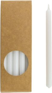 Rustik Lys lange dunne potloodkaarsen finn set van 20 1.2 x 17.5cm wit
