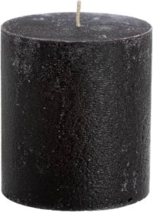 Rustik Lys rustieke stompkaars cylinder black ø 10cm 70 branduren