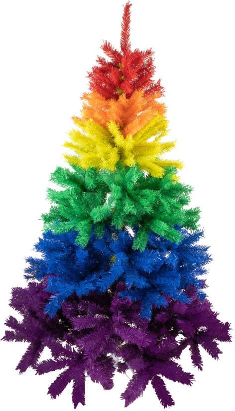 R+W R en W kunst kerstboom regenboog kleuren H170 cmA - kunststof Kunstkerstboom