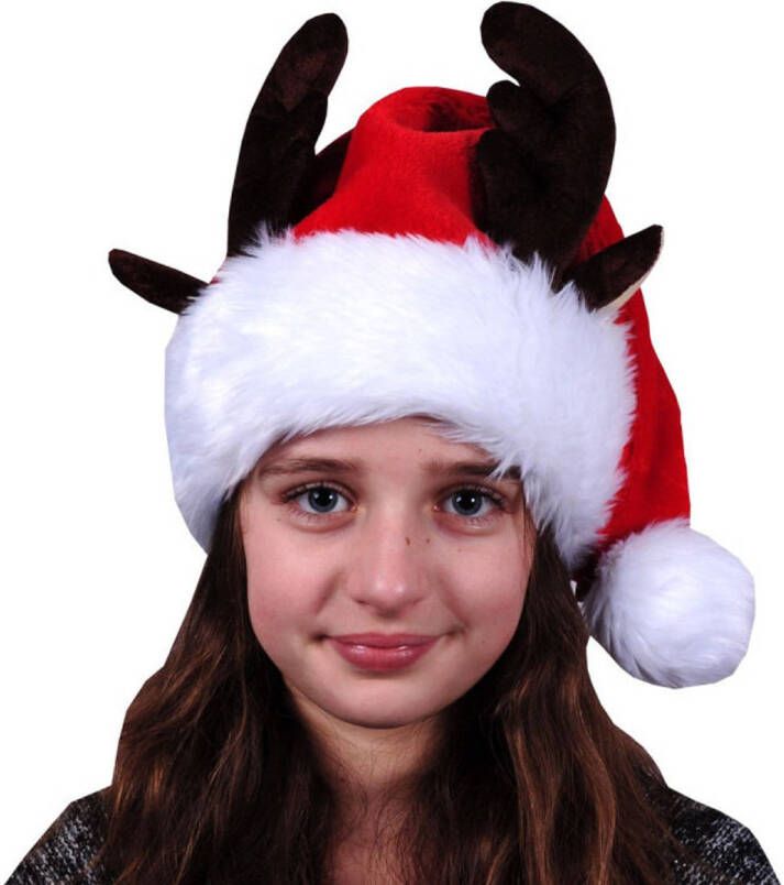 Sandy Kerstmuts met rendier hoorns en oren voor kinderen Kerstmutsen