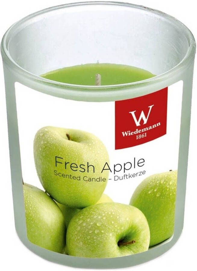 Trend Candles 1x Geurkaars appel in glazen houder 25 branduren Geurkaarsen appel geur Woondecoraties geurkaarsen
