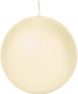 Trend Candles 1x Cremewitte bolkaars 7 cm 16 branduren Ronde geurloze kaarsen Woondecoraties bolkaarsen