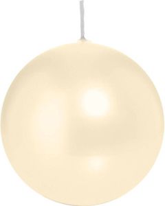 Trend Candles 1x Cremewitte bolkaars 8 cm 25 branduren Ronde geurloze kaarsen Woondecoraties bolkaarsen
