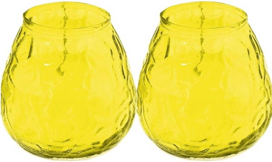 Shoppartners 2x Citrus geurkaarsen in glazen houder 48 branduren geurkaarsen