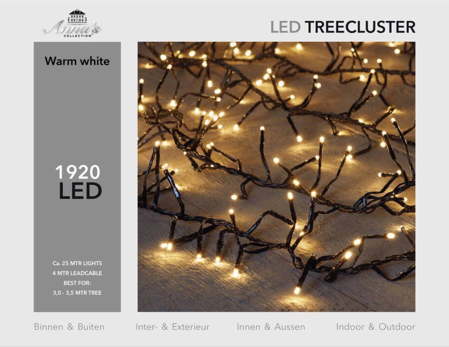 Shoppartners 3-3 5m treecluster 25m 1920led warm wit Anna&apos;s collection