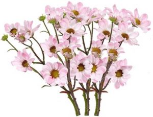 Shoppartners 3x Licht Roze Margriet Kunstbloemen Tak 44 Cm Kunstbloemen