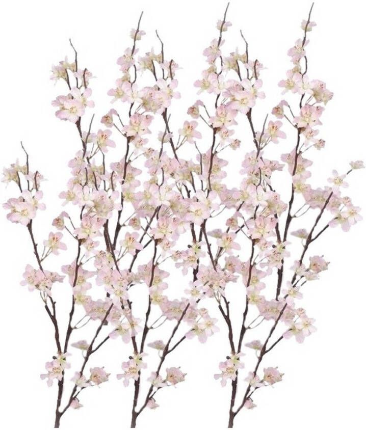 Merkloos 6x Stuks roze appelbloesem kunstbloem tak met 57 bloemetjes 84 cm Kunstbloemen