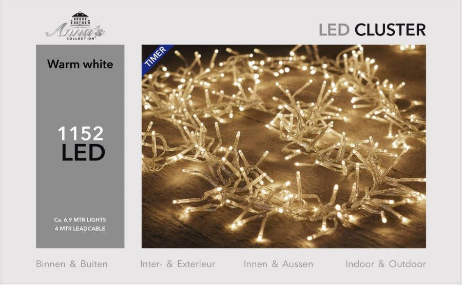 Shoppartners Clusterverlichting 1152 LED s warm wit Anna&apos;s Collection