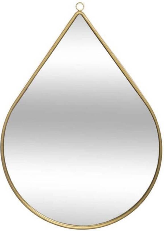 ATMOSPHERA Spiegel druppel 29 x 21 cm metaal goudkleurig wandspiegel Spiegels