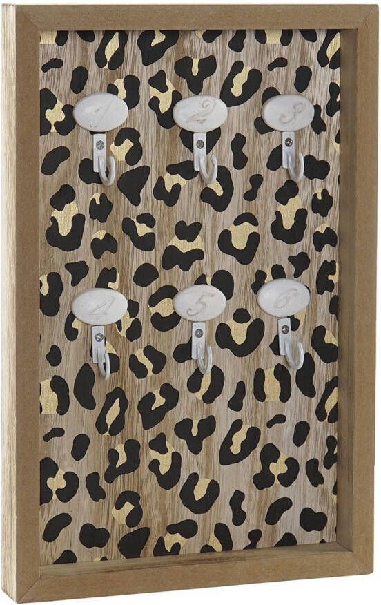 Items Houten sleutelkast luipaard print 20 x 30 cm Sleutelkastjes