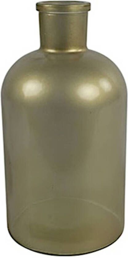 Countryfield vaas mat goud glasA - apotheker fles D14 x H27 cm Vazen