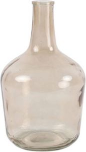 Countryfield Vaas transparant|beige glas XL fles D25xH42 cm