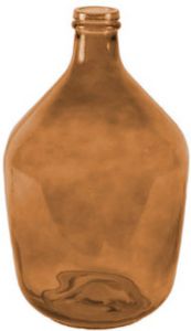 Countryfield vaas amber goud|geel transparant glas XL fles D23