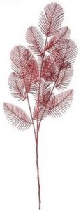 Shoppartners Rode glitter varens kunstbloemen kunsttak 64 cm Kunstbloemen