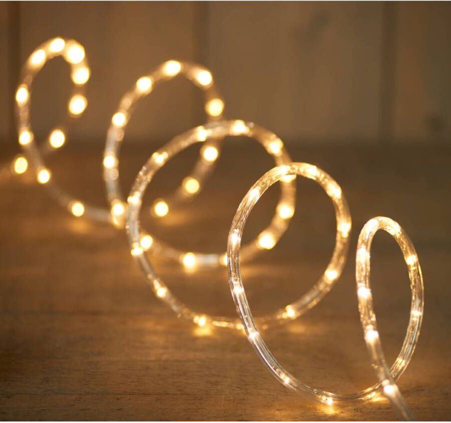 Shoppartners Rope light 432 lampjes 18m LED warm wit aanloopsnoer 1 5m zwart bibui 230v Rope lights CoenBakker