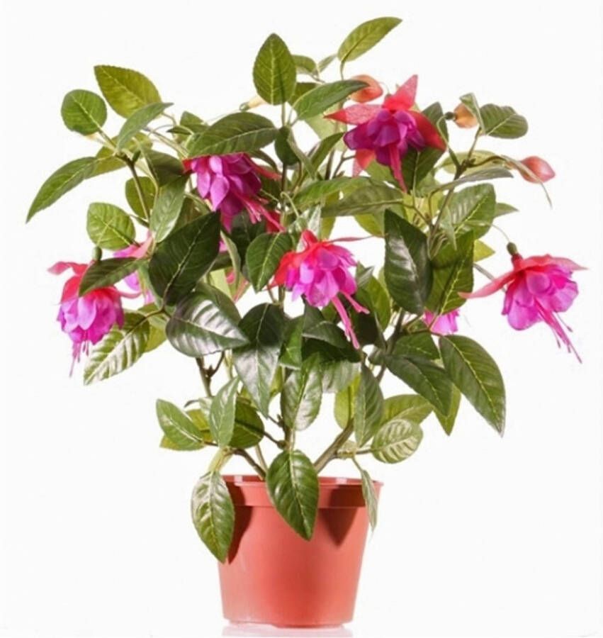 Shoppartners Roze fuchsiaplant kunstplant 30 cm voor binnen Kunstplanten