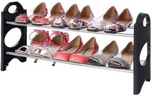 Shoppartners Stapelbaar schoenenrek schoenenstandaard 64 x 20 x 34 cm Schoenenrekken