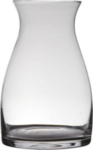 Hakbijl Glass Transparante home-basics vaas vazen van glas 20 x 15 cm Bloemen takken boeketten vaas voor binnen gebruik Vazen