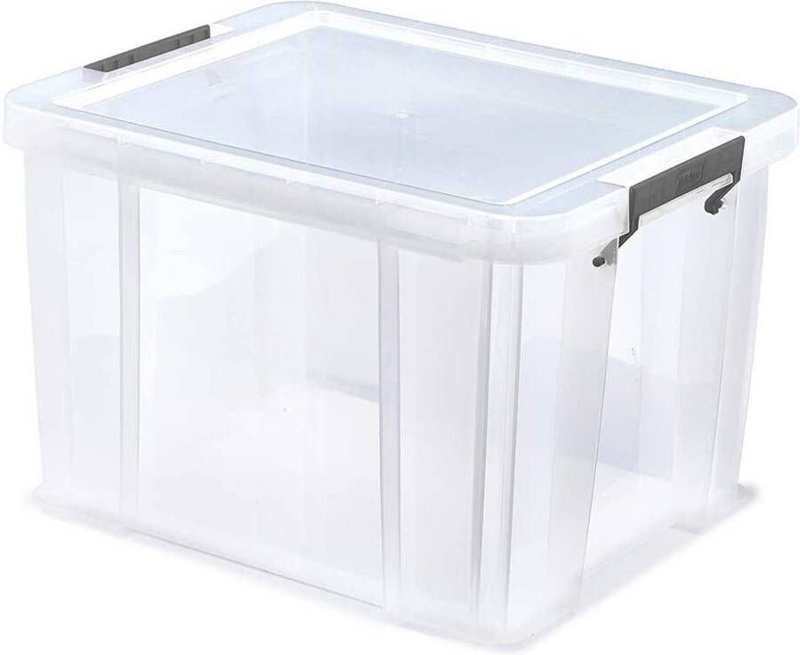 Whitefurze Allstore Opbergbox Afsluitbaar 36 liter Polypropyleen Transparant