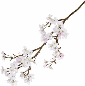 Merkloos Witte appelbloesem kunstbloem tak met 54 bloemetjes 104 cm Nepbloemen Kunstbloemen