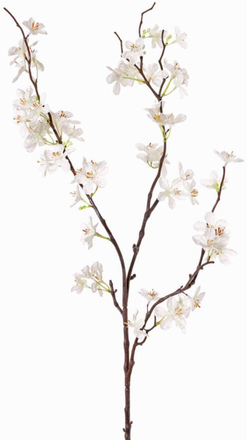 Merkloos Witte appelbloesem kunstbloem tak met 57 bloemetjes 84 cm Nepbloemen Kunstbloemen