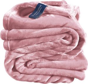 SimbaShop De Witte Lietaer Fleece Deken Cosy Dusty Rose 150 X 200 Cm Roze