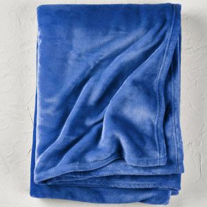 SimbaShop De Witte Lietaer Fleece Deken Snuggly Lapis Blue 150 X 200 Cm Blauw