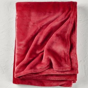 SimbaShop De Witte Lietaer Fleece deken Snuggly Ruby Red 150 x 200 cm Rood