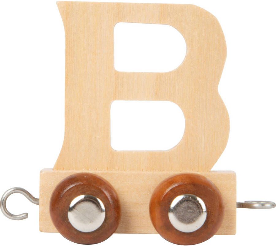 Small Foot treinkarretje letter B hout beige 5 x 3 5 x 6 cm