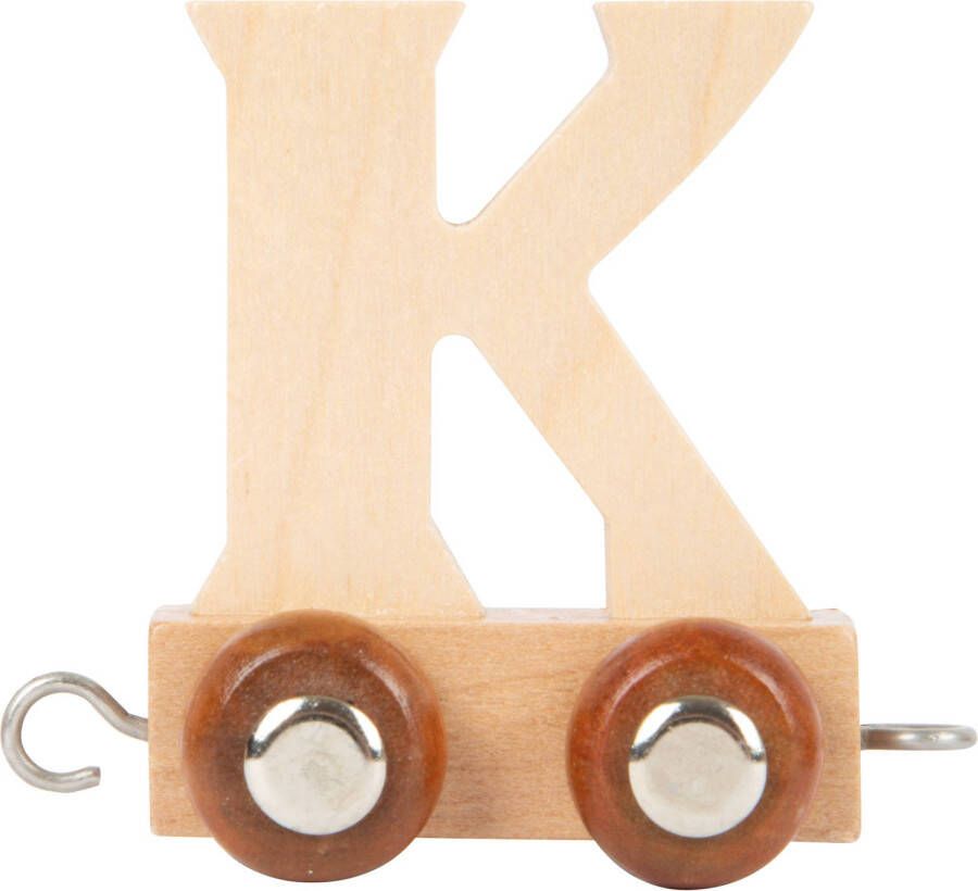 Small Foot treinkarretje letter K hout beige 5 x 3 5 x 6 cm