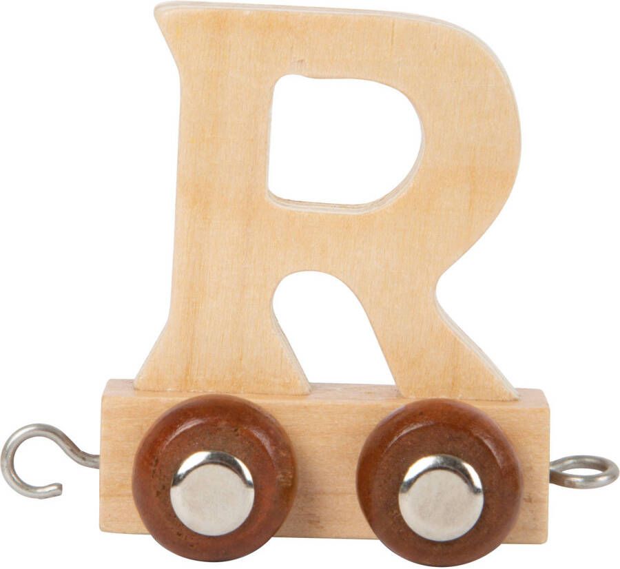 Small Foot treinkarretje letter R hout beige 5 x 3 5 x 6 cm