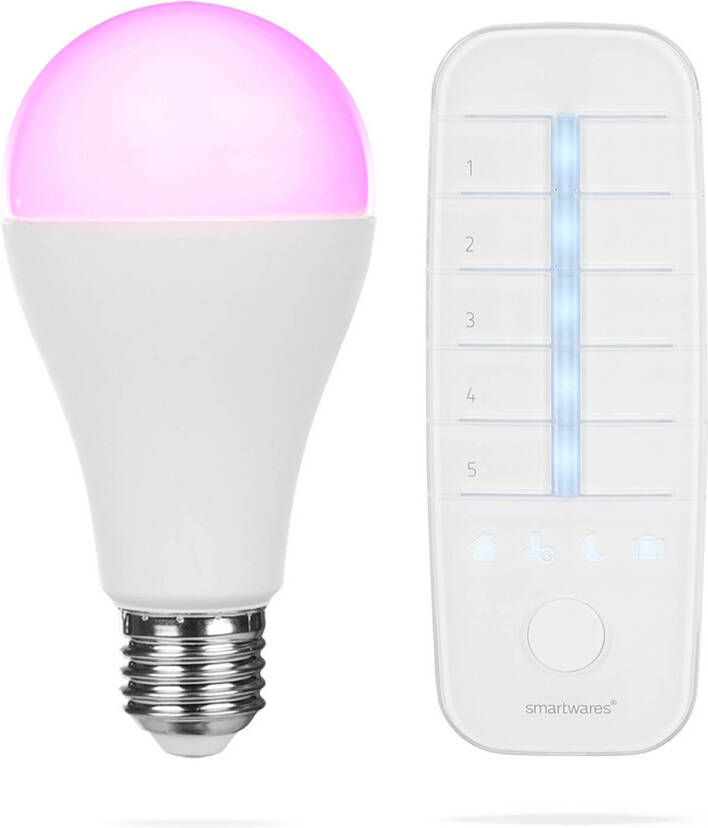 Smartwares slimme E27 kleurlamp met afstandsbediening PRO Series