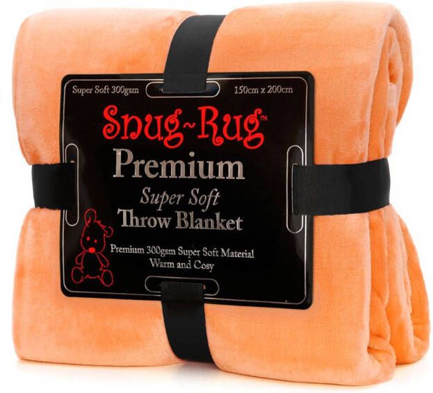 Snug-Rug premium throw deken mandarijn oranje