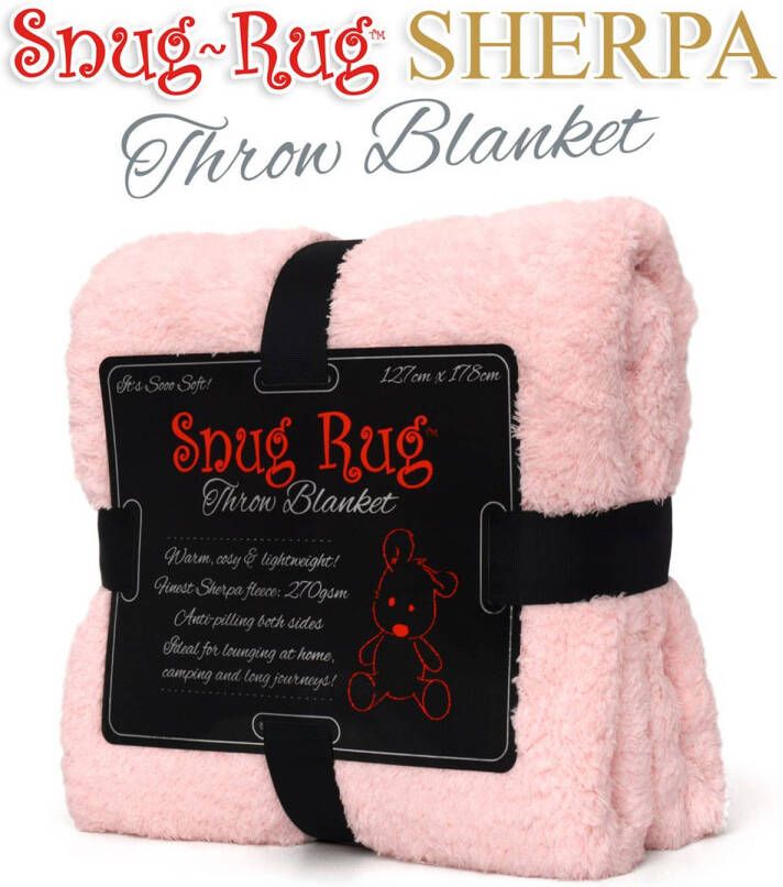 Snug-Rug throw deken kwarts roze