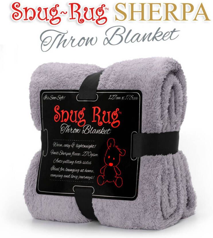 Snug-Rug throw deken lila grijs