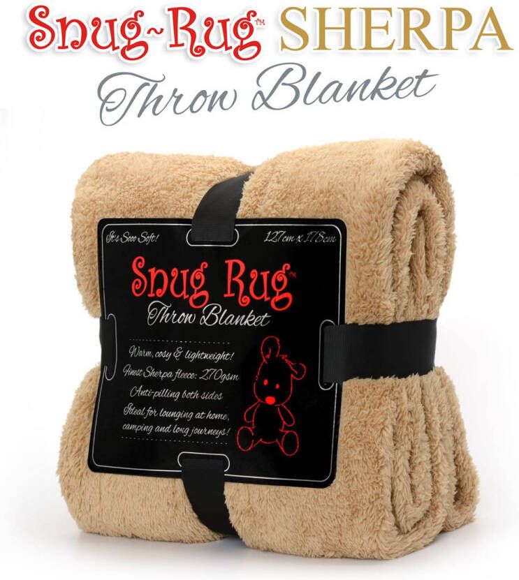 Snug-Rug throw deken zand beige