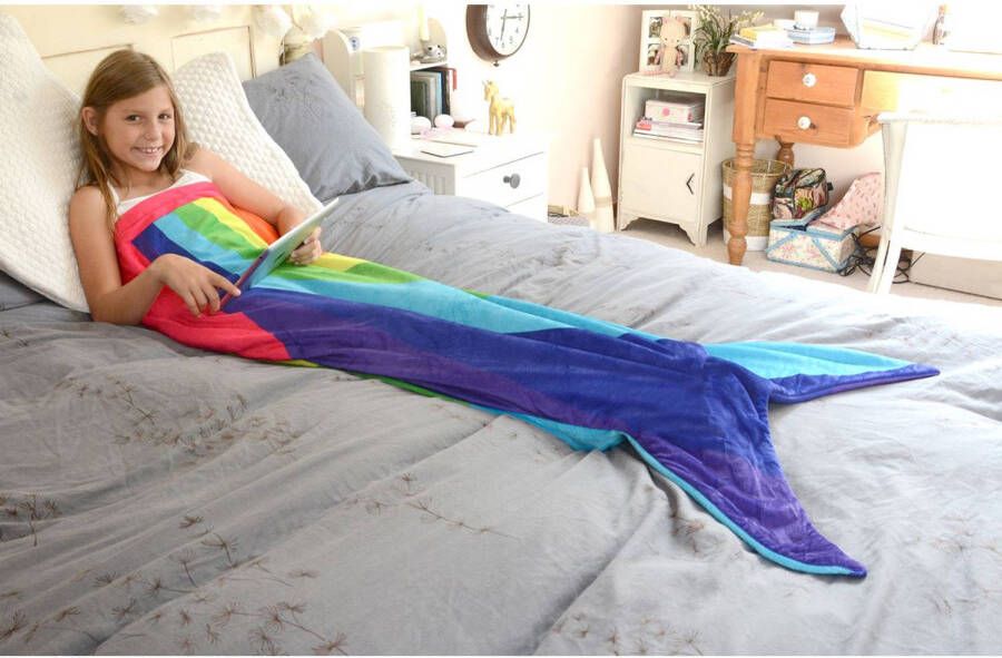 Snug-Rug zeemeermin staart deken regenboog