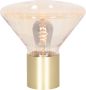 Steinhauer tafellamp Ambiance amberkleurig glas metaal Ø 26cm E27 3401ME - Thumbnail 1