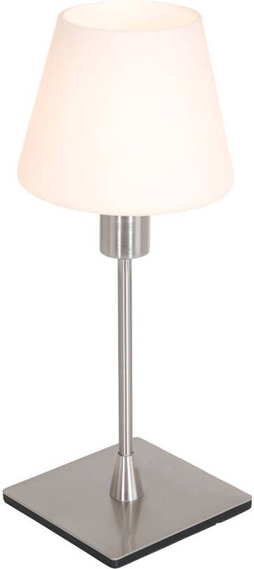 Steinhauer Ancilla tafellamp E14 (kleine fitting) opaal en staal