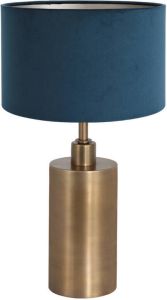 Steinhauer Brass tafellamp blauw metaal 47 cm hoog